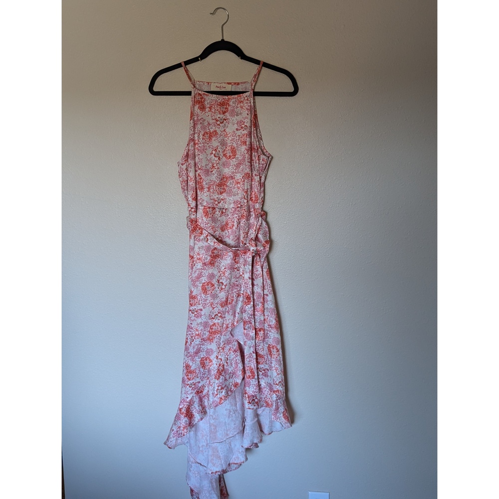 Peach Love California Floral Summer Dress Size L
